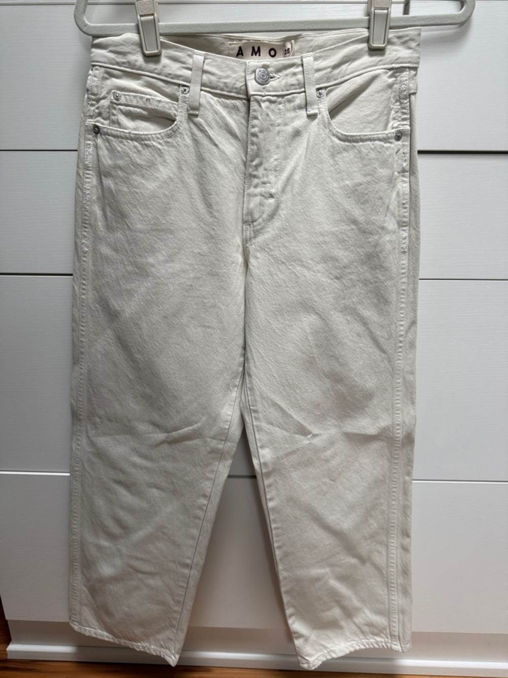 AMO Billie Off-White Straight-Leg Women's Jeans